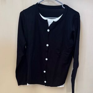 New without tags Black Button-Front top